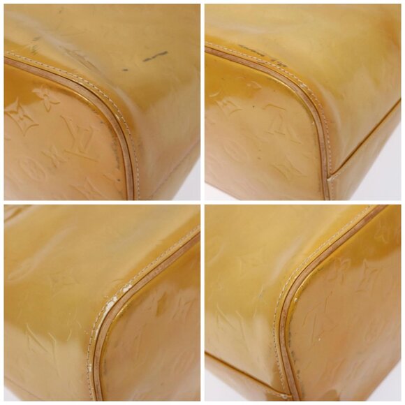 LOUIS VUITTON Monogram Vernis Houston Hand Bag Beige - Picture 15 of 15